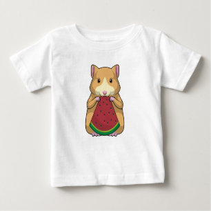 T-shirt Pour Bébé Hamster with Watermelon