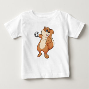 T-shirt Pour Bébé Handball joueur d'écureuil