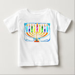 T-shirt Pour Bébé Hanoukka Menorah - Chanukah Menorah<br><div class="desc">Hanoukka Menorah - Carte Chanukah Menorah montrant toutes les bougies brulant pour cette période spéciale de l'année,  le Festival juif des lumières.</div>