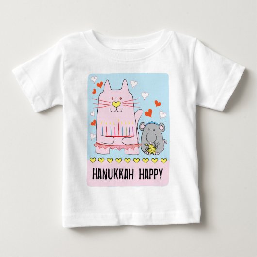 T-shirt pour bébé Hanukkah pour nourrisson Chat et (Devant)