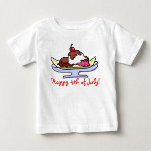 T-shirt Pour Bébé Happy 4 juillet chemise à glace bébé