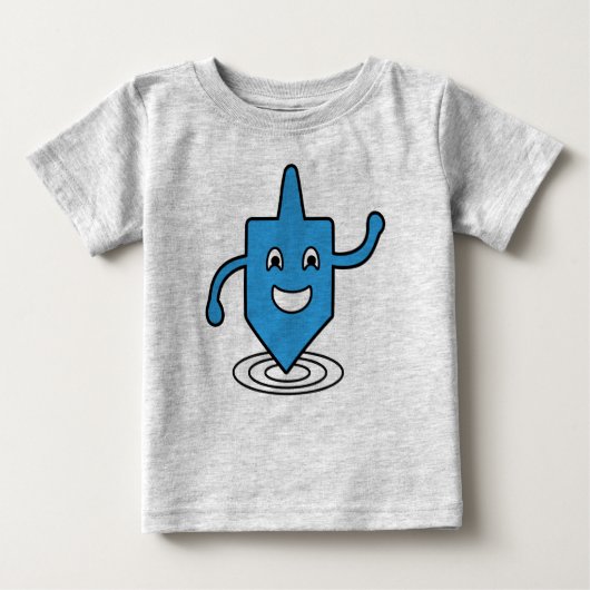 T-shirt Pour Bébé Happy Blue Dreidel Sweatshirt (Devant)