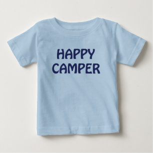 T-shirt Pour Bébé Happy Camper Backpack T-shirt bleu bébé