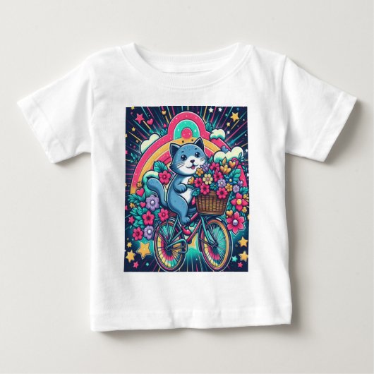T-shirt Pour Bébé Happy Cat (Devant)