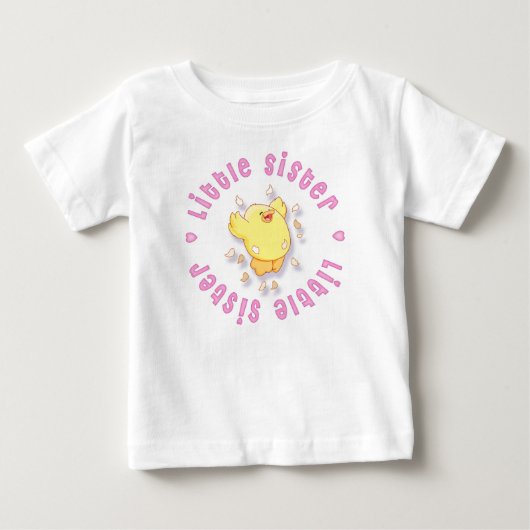 T-shirt Pour Bébé Happy Chick Little Sister (Devant)
