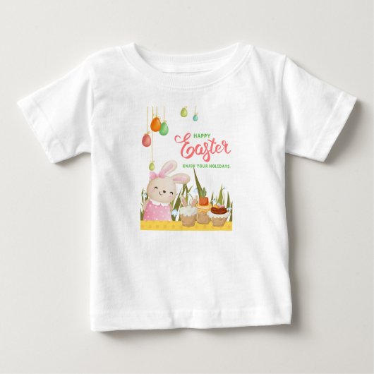 T-SHIRT POUR BÉBÉ HAPPY EASTER (Devant)
