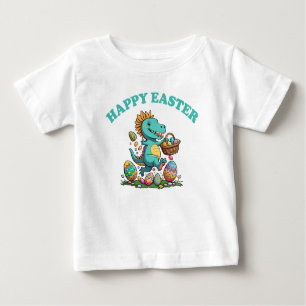 T-shirt Pour Bébé HAPPY EASTER avec BABY DINOSAUR