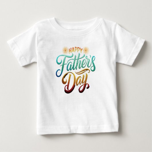 T-shirt Pour Bébé Happy Father's Day (Devant)
