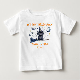T-shirt Pour Bébé Happy Halloween aquarelle