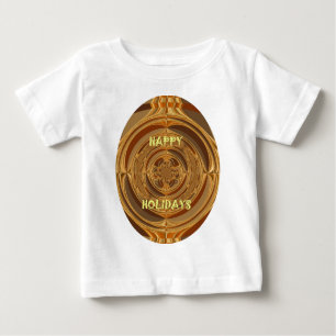 T-shirt Pour Bébé Happy Holidays Circle Art Print/Design