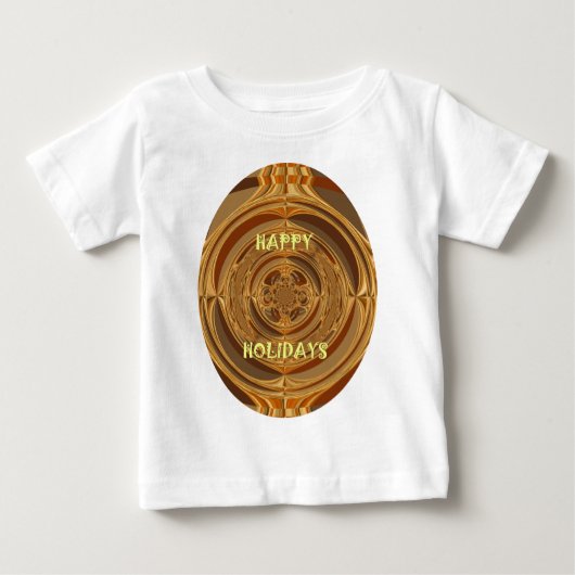 T-shirt Pour Bébé Happy Holidays Circle Art Print/Design (Devant)