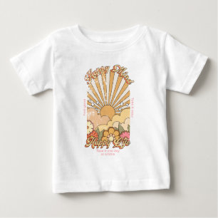 T-shirt Pour Bébé Happy Mind Happy Life Hippy Vibes Super