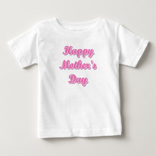 T-shirt Pour Bébé Happy Mother's Day (Devant)