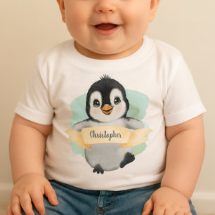 T-shirt Pour Bébé Happy Smiley Penguin Baby Top
