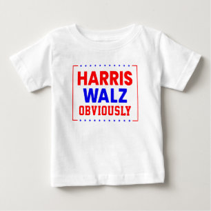 T-shirt Pour Bébé Harris Walz évidemment Kamala Harris pour le prési