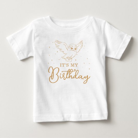 T-shirt Pour Bébé Harry Potter Hedwig Gold Magical Birthday (Devant)