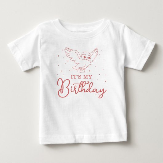 T-shirt Pour Bébé Harry Potter Hedwig Pink Magical Birthday (Devant)