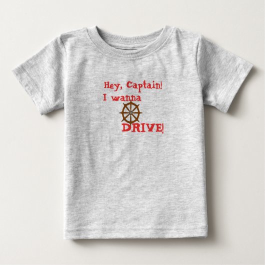 T-shirt Pour Bébé Hé capitaine (Devant)