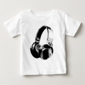T-shirt Pour Bébé Headphone (Devant)