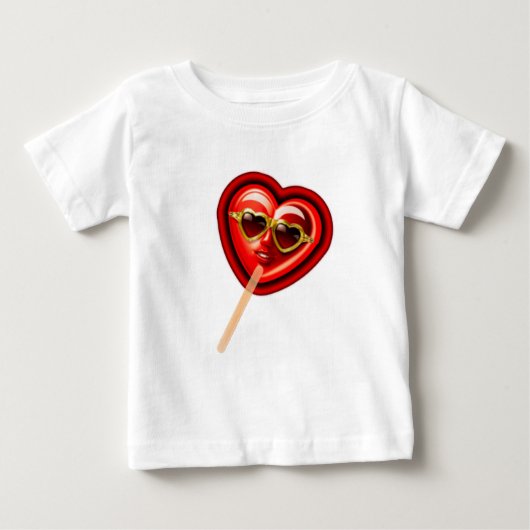 T-shirt Pour Bébé Heart Lolly (Devant)