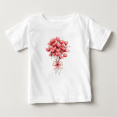 T-shirt Pour Bébé Hearts Bouquet (Devant)