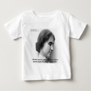 T-shirt Pour Bébé Helen Keller et Célèbre Citation Sourde/Aveugle