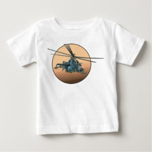 T-shirt Pour Bébé Hélicoptère de dessin