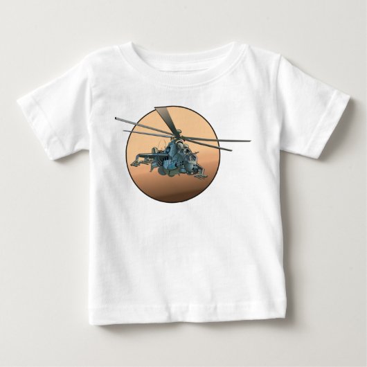 T-shirt Pour Bébé Hélicoptère de dessin (Devant)