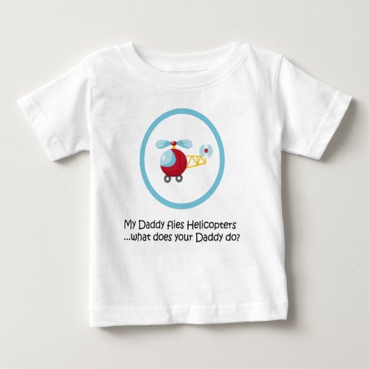 T-shirt Pour Bébé Hélicoptère de papa (Devant)