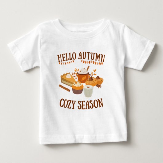 T-shirt Pour Bébé Hello Cozy Season (Devant)