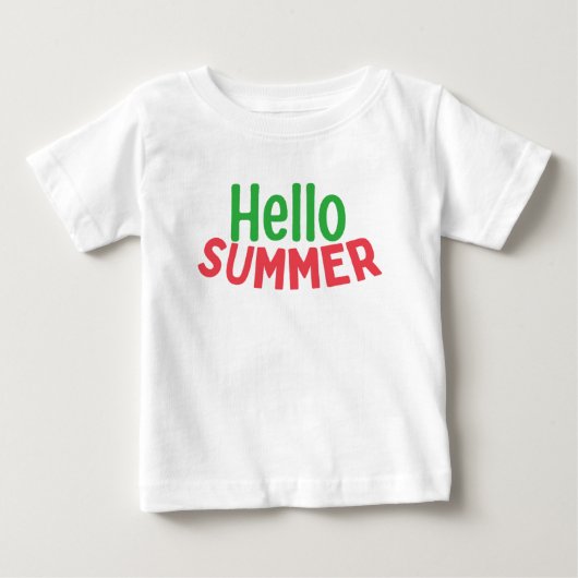 T-shirt Pour Bébé hello summer (Devant)