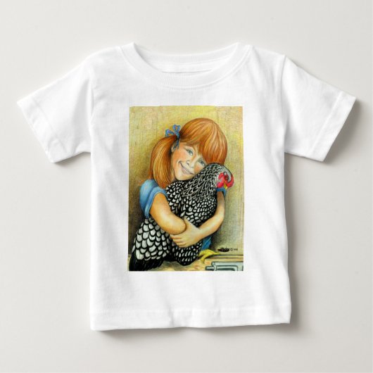 T-shirt Pour Bébé Hen Hugger (Devant)