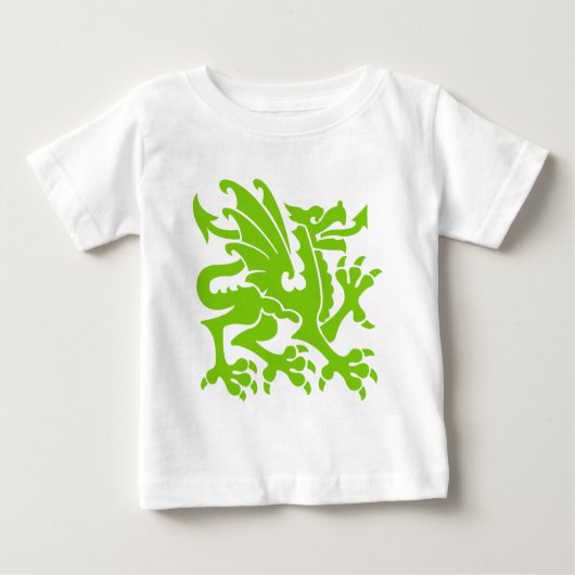 T-shirt Pour Bébé Heraldic Dragon 01 - Martian Green (Devant)