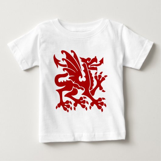 T-shirt Pour Bébé Heraldic Dragon 01 - Ruby Red (Devant)