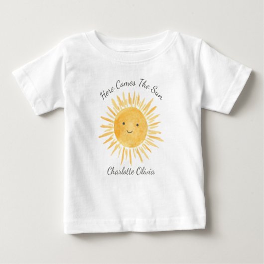 T-shirt Pour Bébé Here Comes The Sun (Devant)