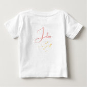 T-shirt Pour Bébé Hérisson aquarelle 1e anniversaire (Dos)