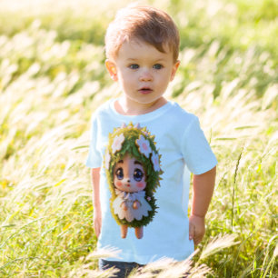 T-shirt Pour Bébé Hérisson floral