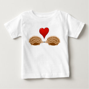 T-shirt Pour Bébé Hérissons dans l'amour
