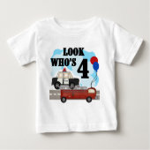 T-shirt Pour Bébé Héros de tous les jours 4e anniversaire (Devant)