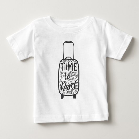 T-shirt Pour Bébé Heure de voyager (Devant)