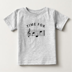T-shirt Pour Bébé Heure Pour Bed Music Note Musicien Amusant Treble