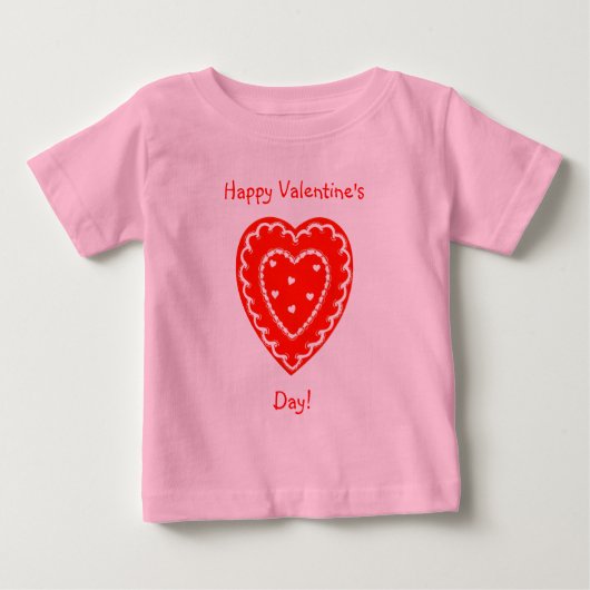 T-shirt Pour Bébé Heureuse Sainte-Valentin (Devant)