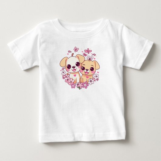 T-SHIRT POUR BÉBÉ HEUREUSE SAINTE-VALENTIN ! (Devant)