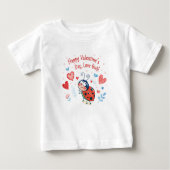 T-shirt Pour Bébé Heureuse Sainte-Valentin, Amour Bug ! (Devant)