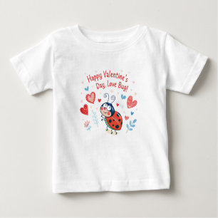 T-shirt Pour Bébé Heureuse Sainte-Valentin, Amour Bug !