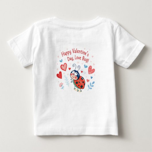 T-shirt Pour Bébé Heureuse Sainte-Valentin, Amour Bug ! (Dos)
