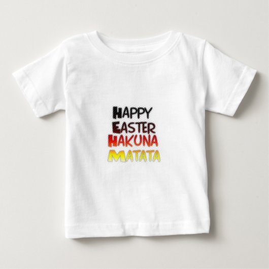 T-shirt Pour Bébé Heureux Pâques Hakuna Matata Saison de Vacances (Devant)