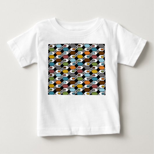 T-shirt Pour Bébé Hexagons et Starburst (Devant)