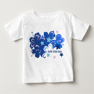 T-shirt Pour Bébé Hibiscus et papillon hawaïens