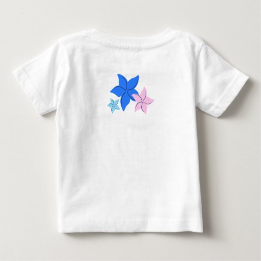 T-shirt Pour Bébé Hibiscus papillon Hawaïen et Papillon (Dos)